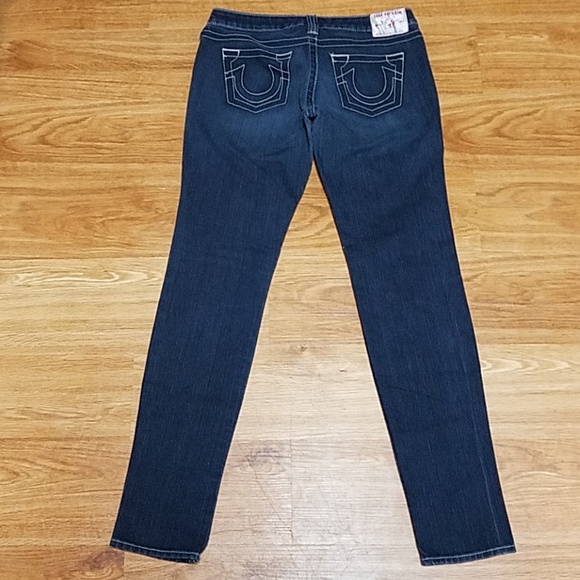 TRUE RELIGION ROCKSTAR STELLA, DARK WASH, SKINNY GIRLS JEANS 28x30 - Picture 2 of 8